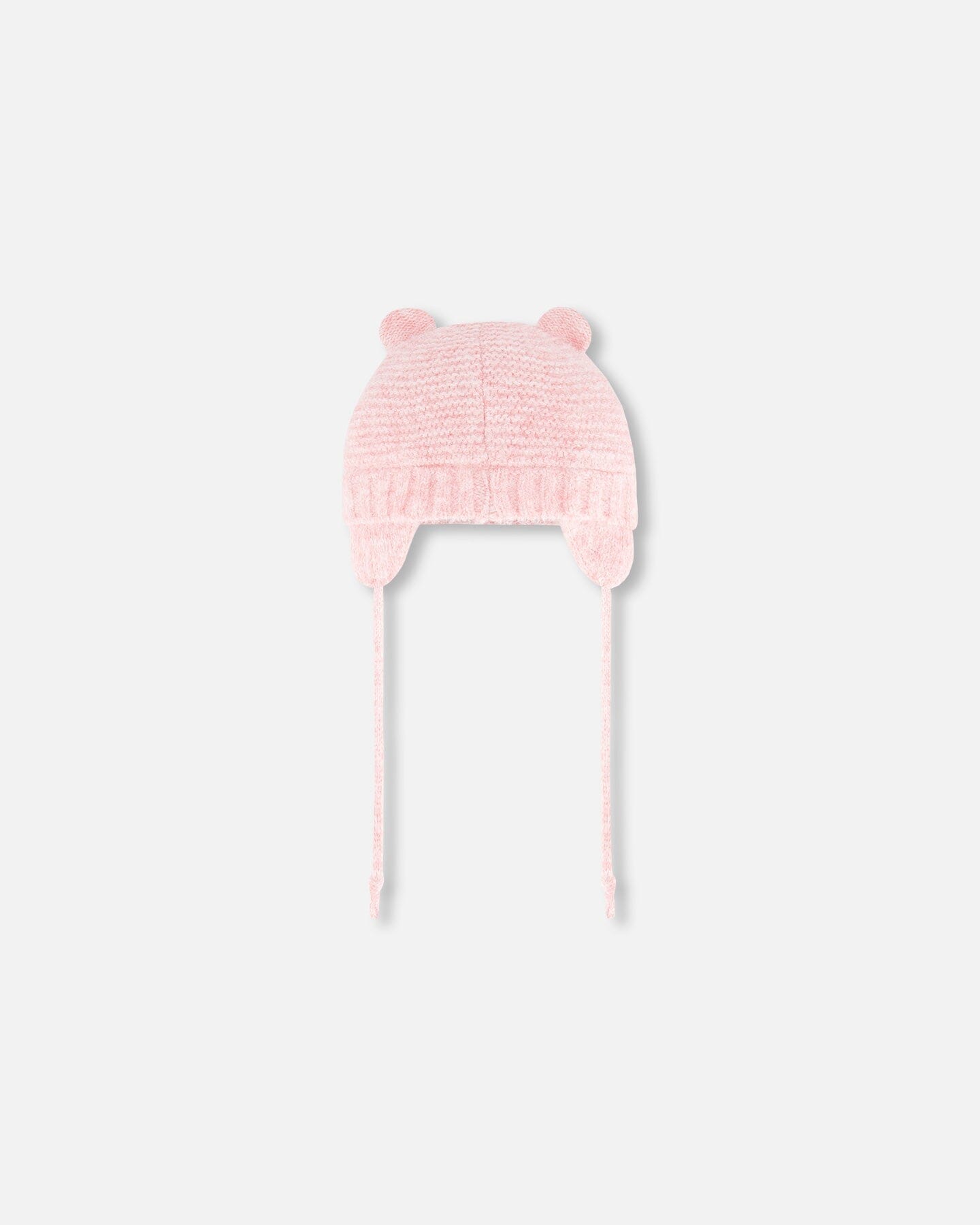 Knit Hat With Ears Pink