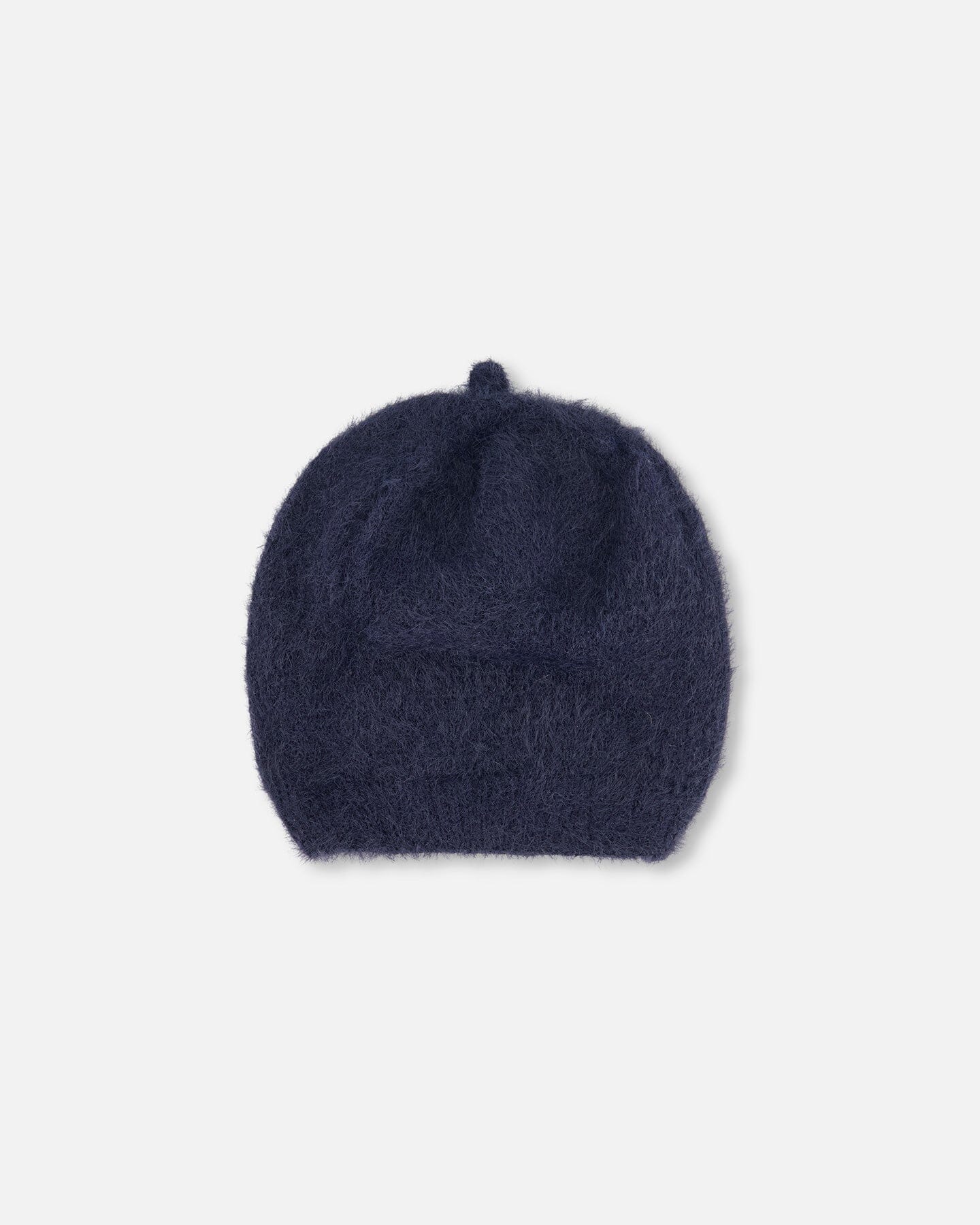Hairy Knit Beret Navy