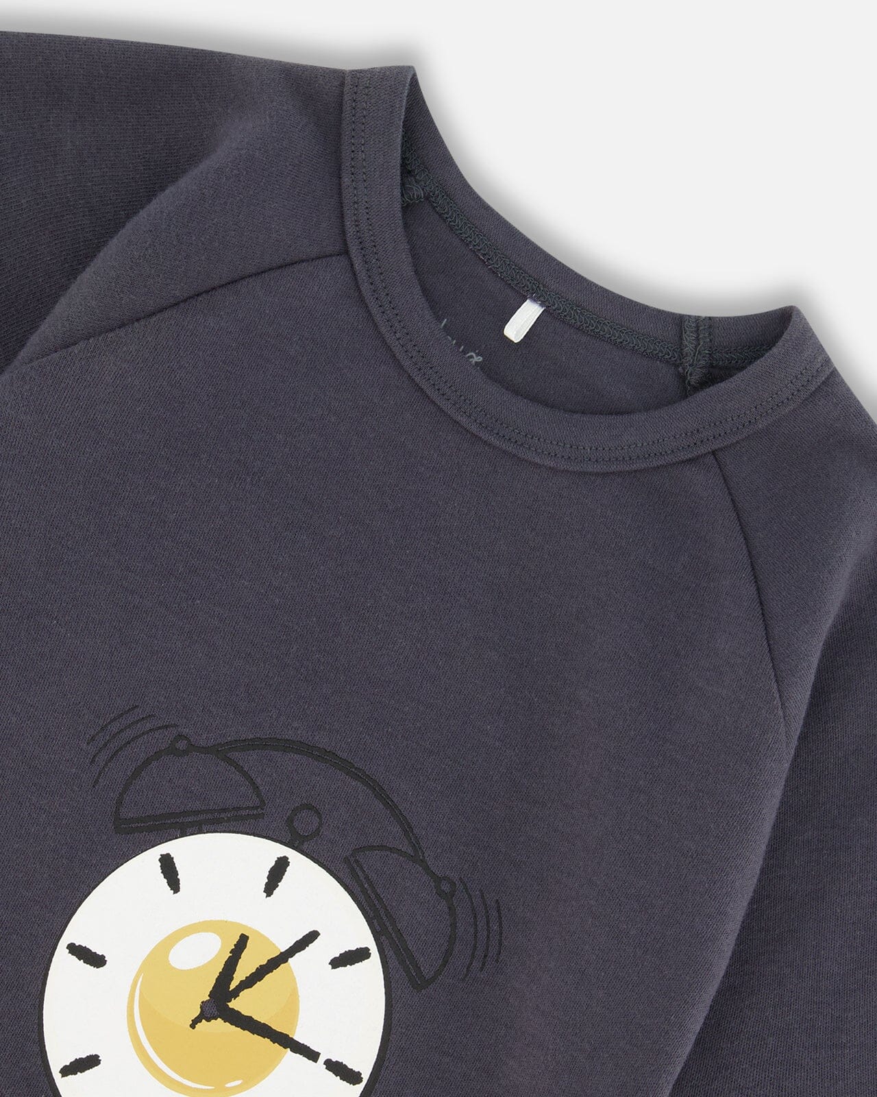 Organic Cotton Two Piece Pajama Set Gray Printed Egg-O-Clock