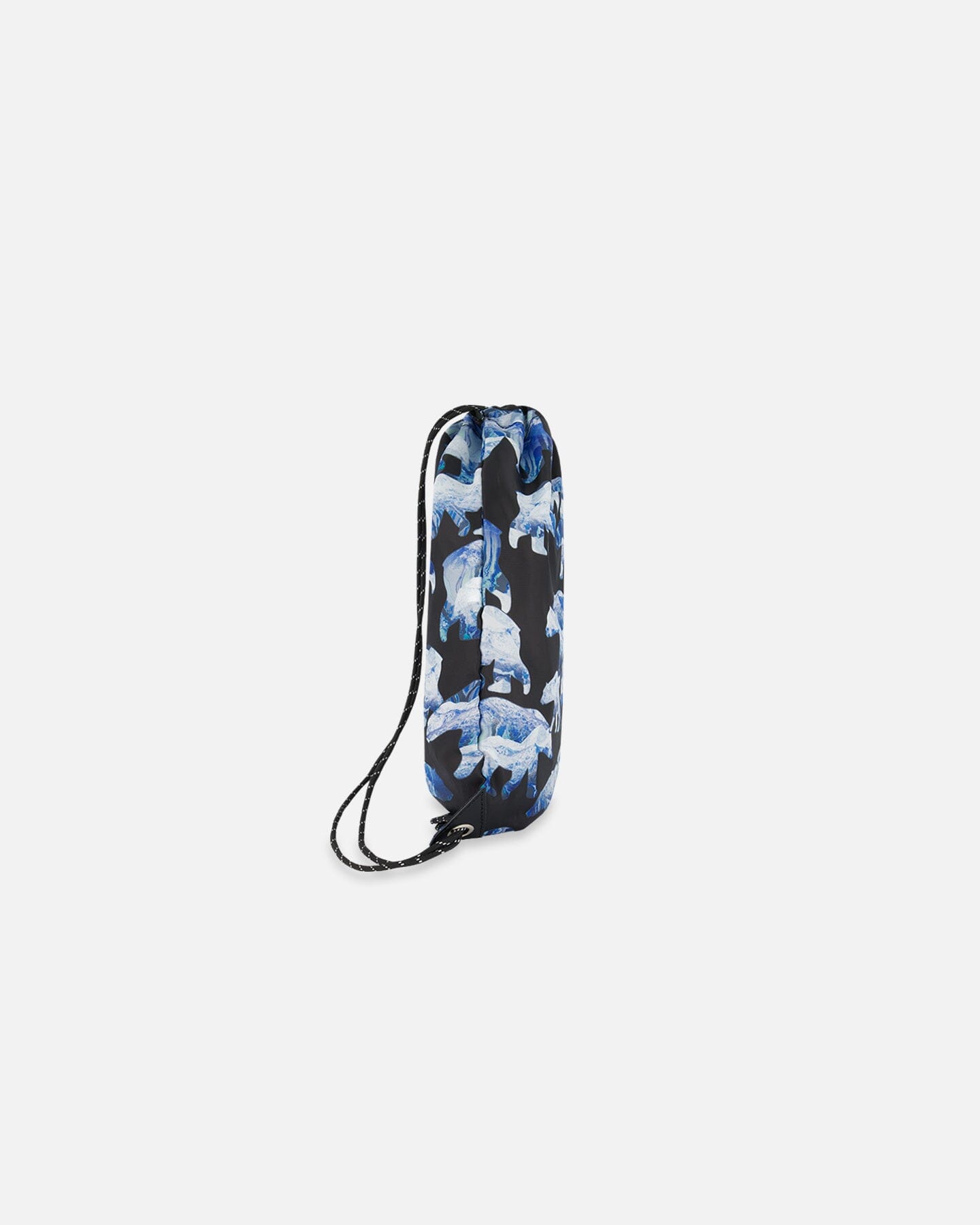 Drawstring Bag Black Printed Polar Bears