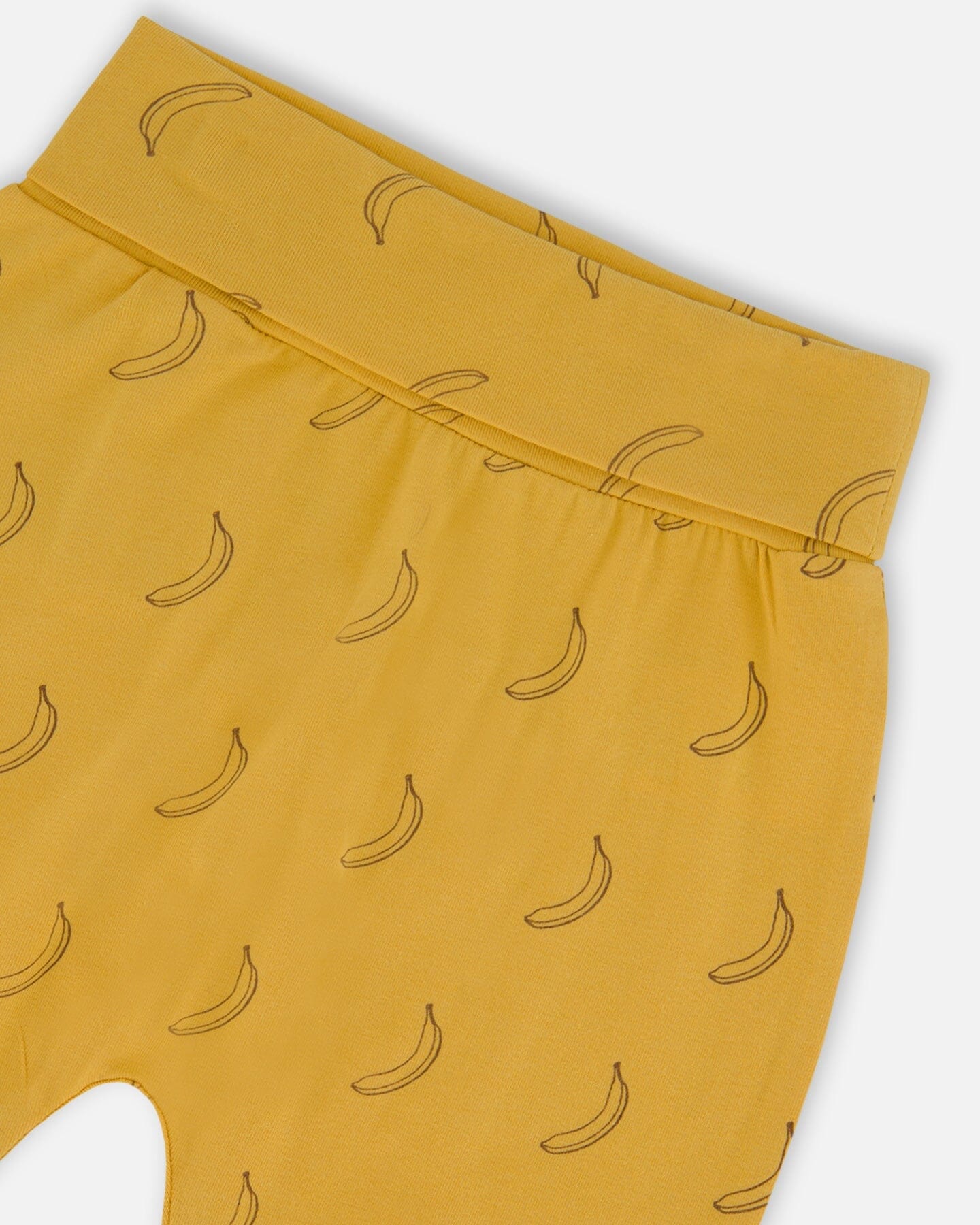 Printed Organic Cotton Top And Pant Set Yellow Bananas