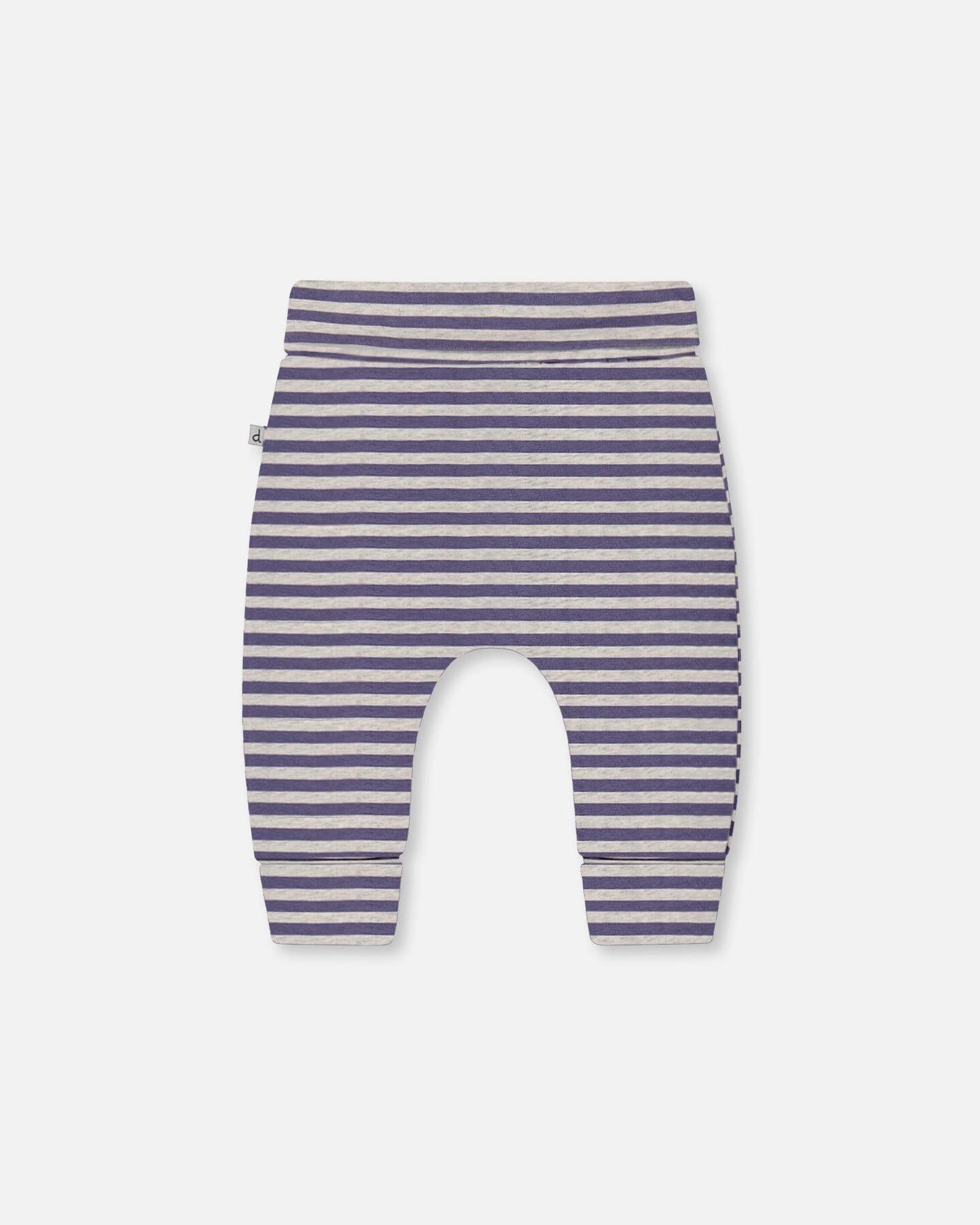 Printed Organic Cotton Evolutive Pant Striped Navy