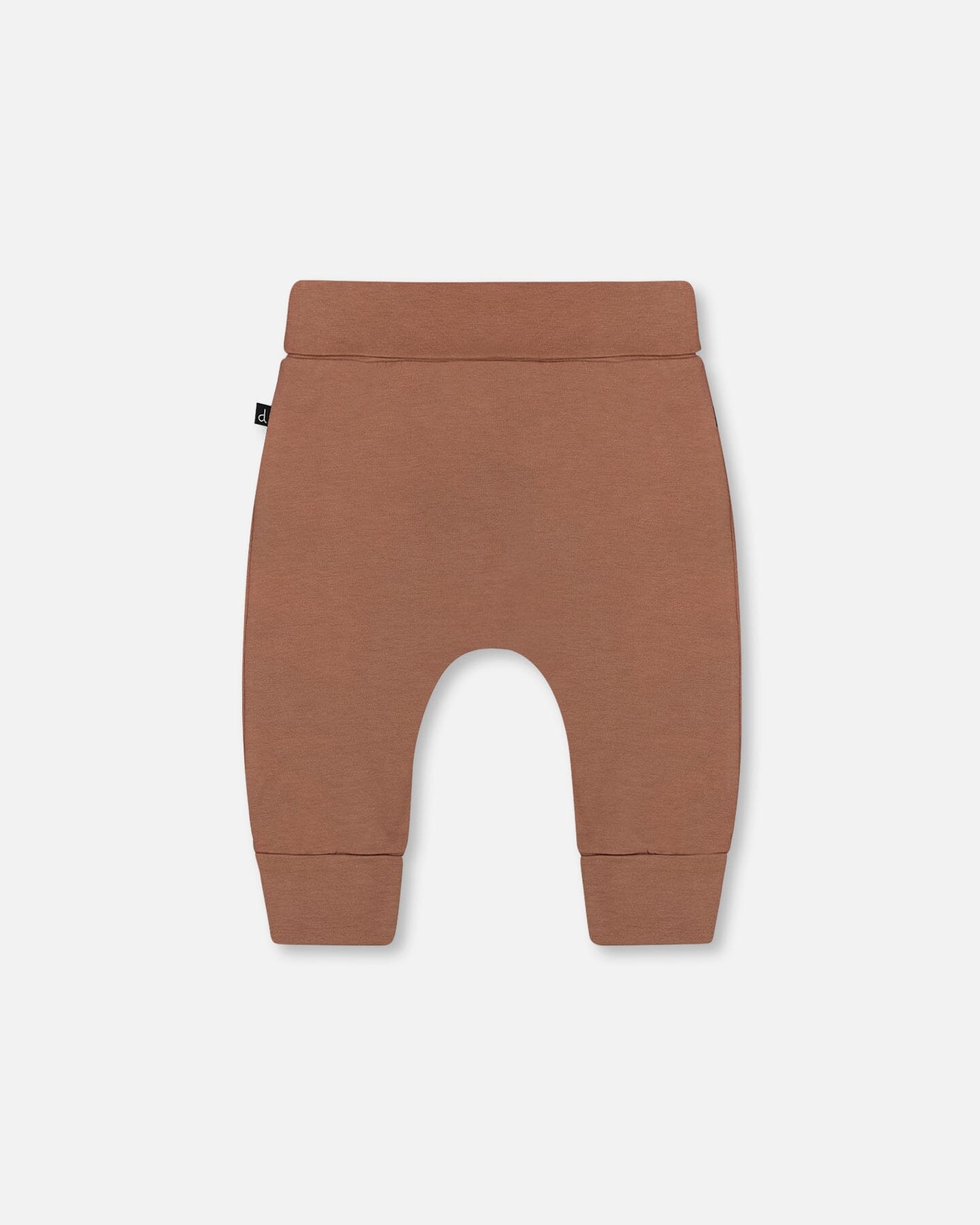 Printed Organic Cotton Evolutive Pant Brown And Monkeys