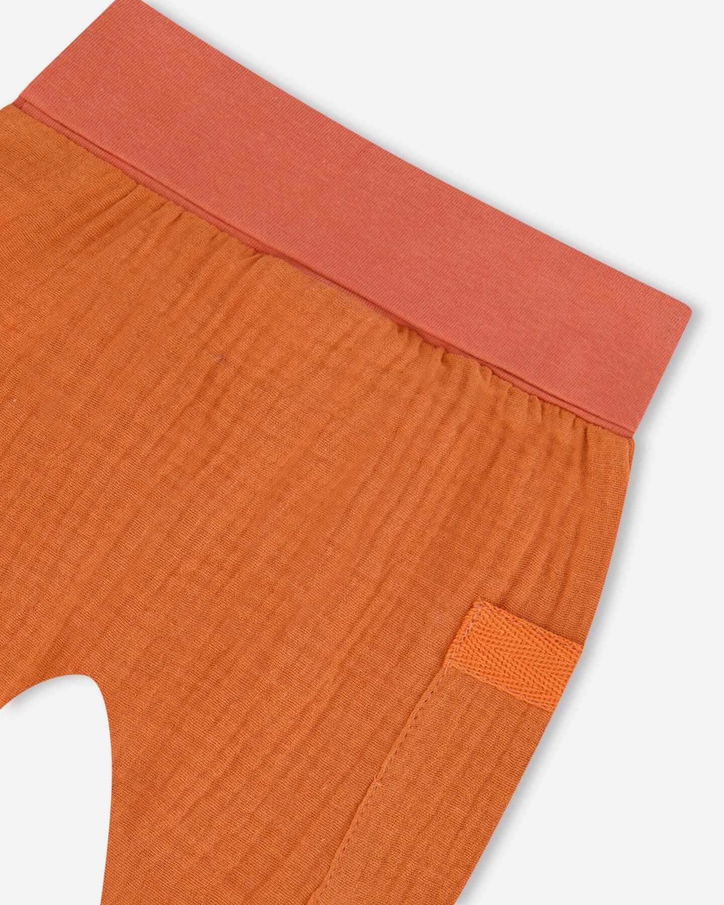 Organic Cotton Top And Muslin Pant Set Little Paper Boats And Terracotta