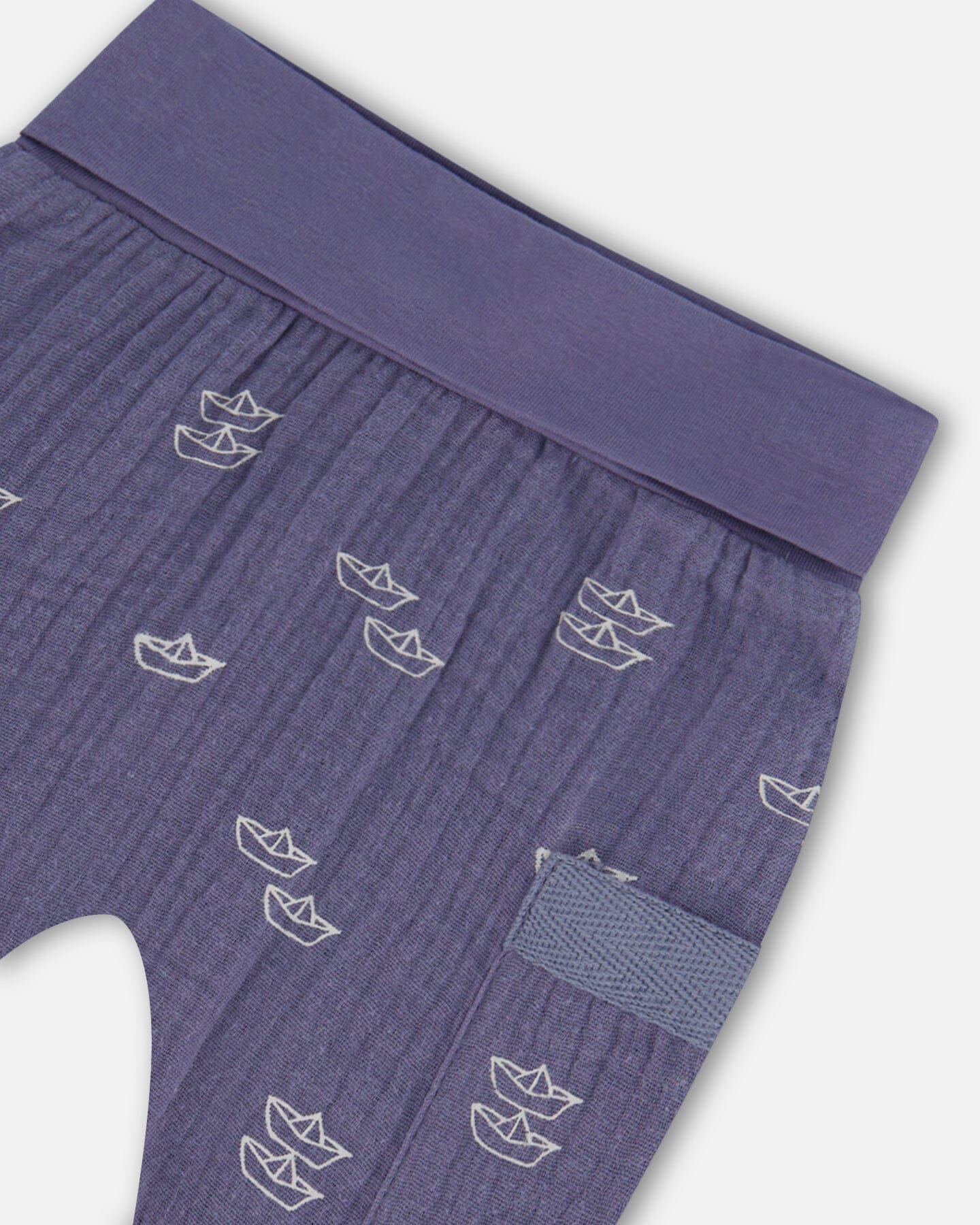 Organic Cotton Top And Muslin Pant Set Striped Navy