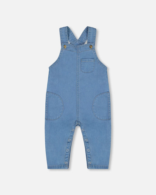 Light Soft Denim Overalls Jeans Blue