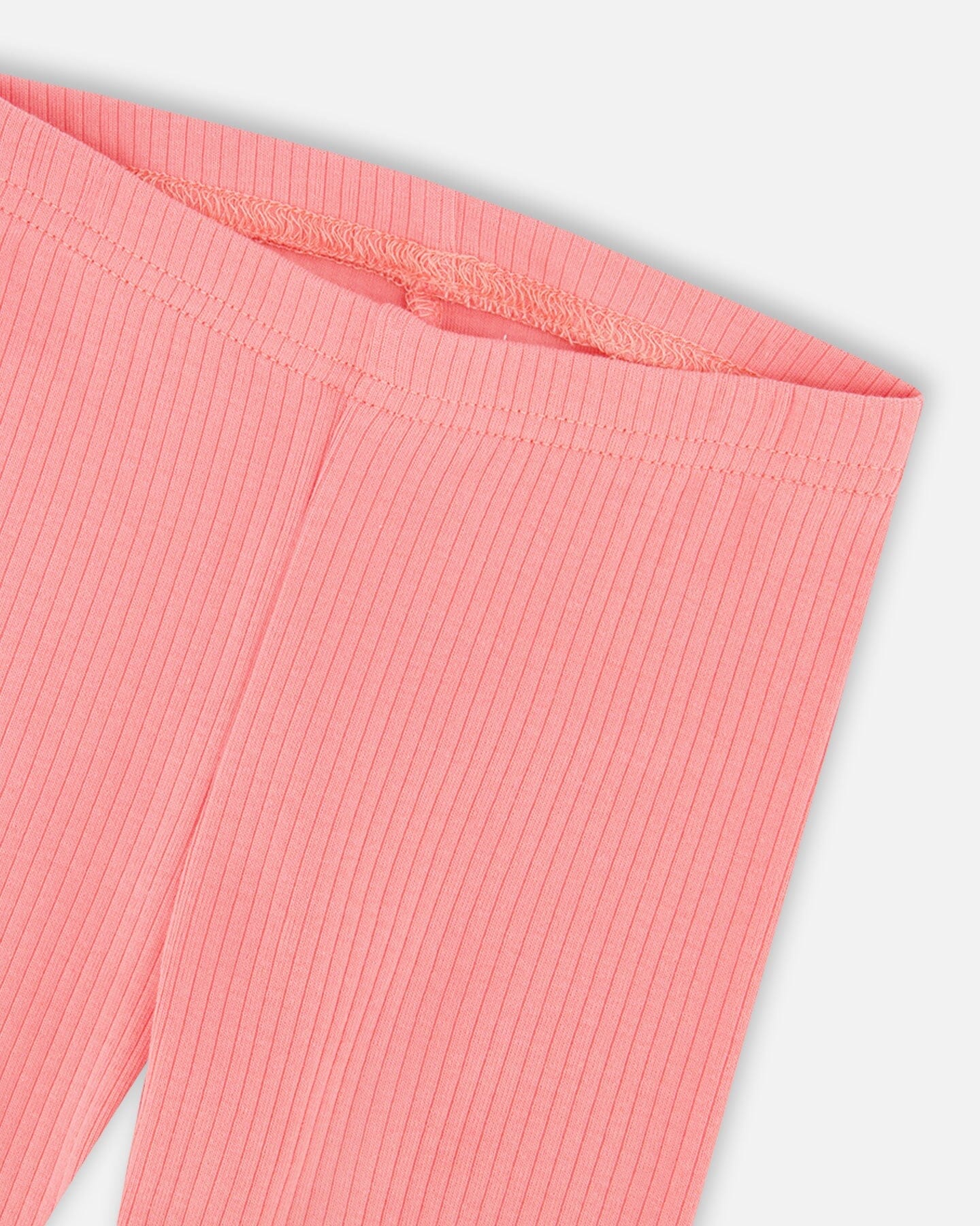 Printed Tunic And Solid Leggings Set Pink And Coral Flowers