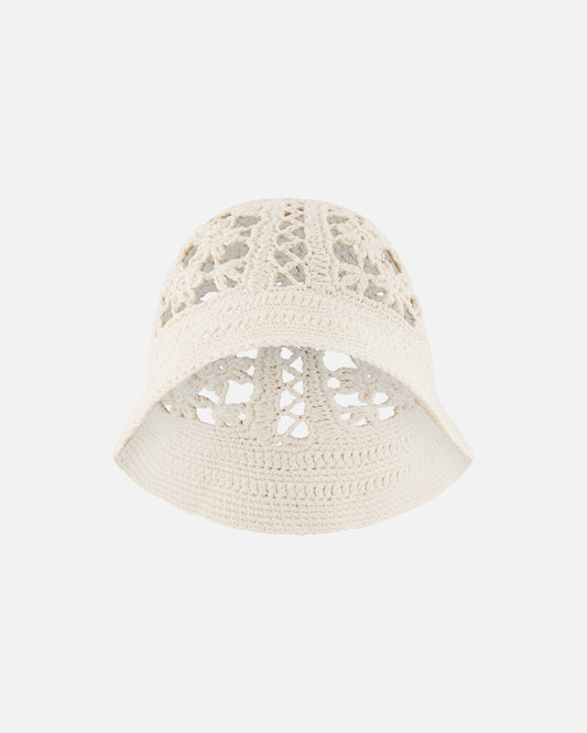 Crochet Hat Off-White Knit