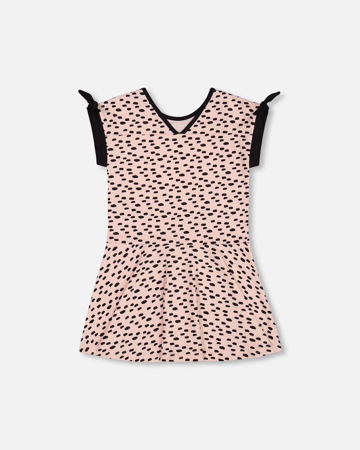 Printed Organic Cotton Dress Black And Pink Butterflies