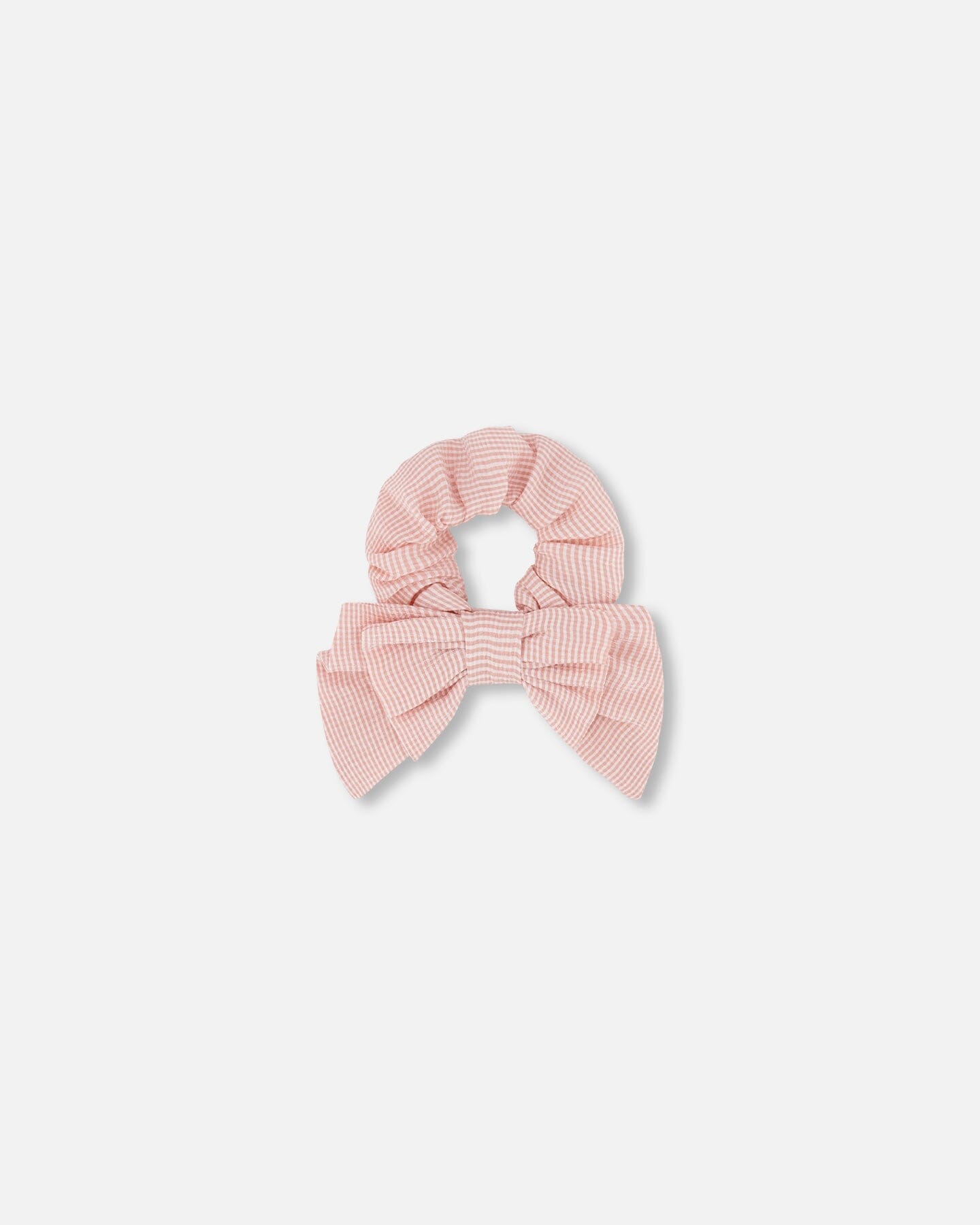 Hair Elastic With Bow Pale Sparkling Pink
