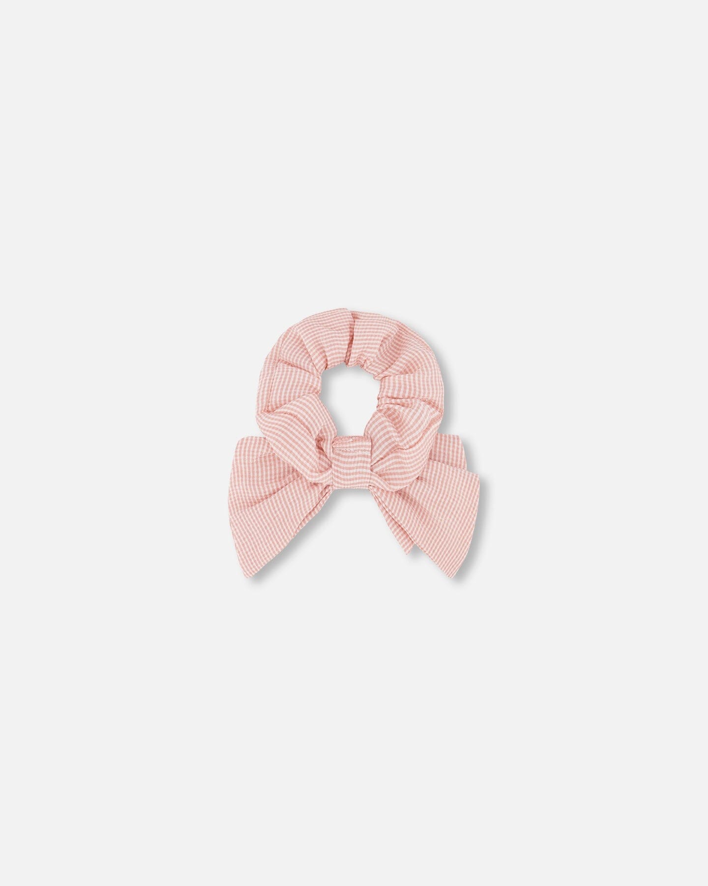 Hair Elastic With Bow Pale Sparkling Pink