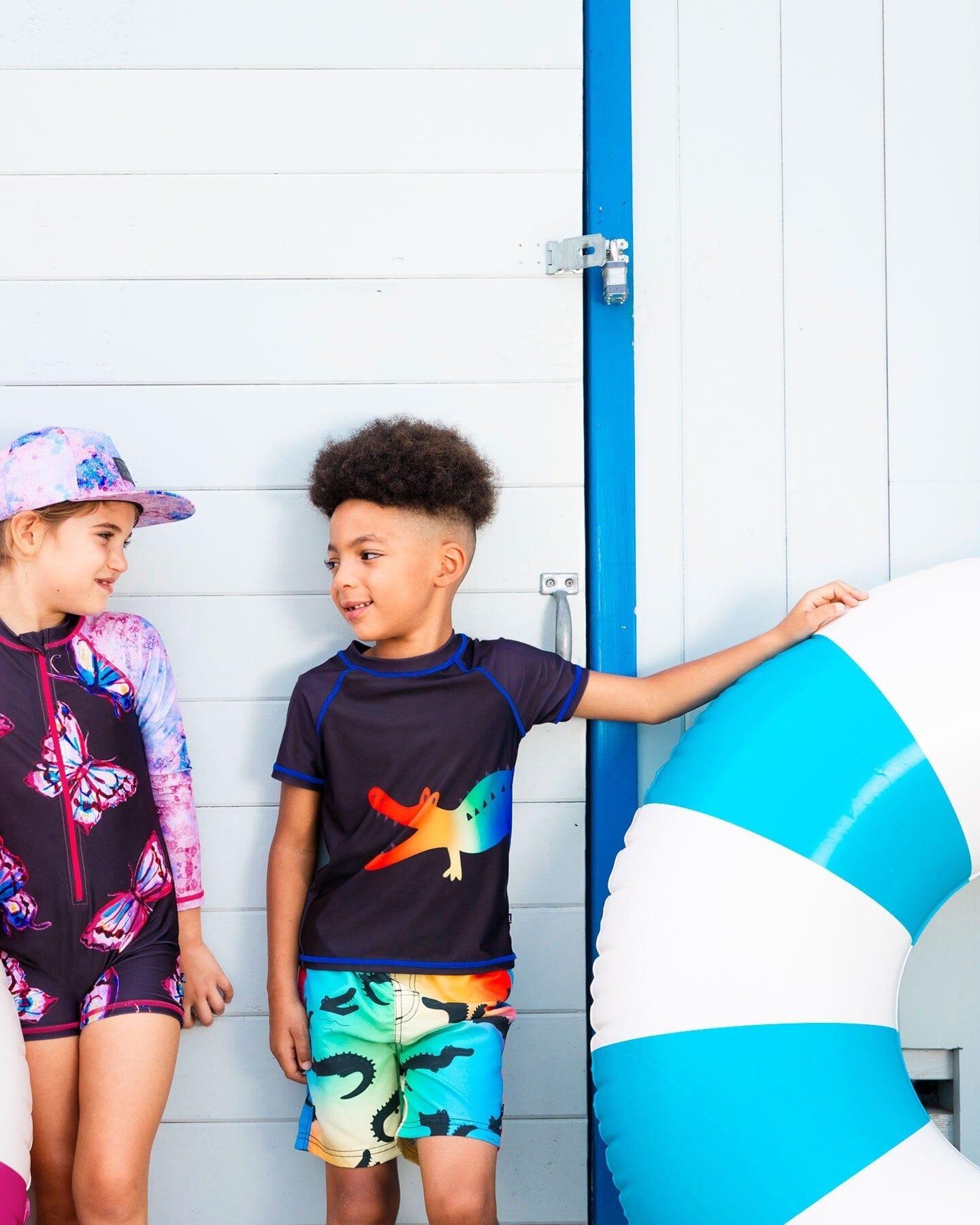 Printed Boardshorts Multicolored Crocodile