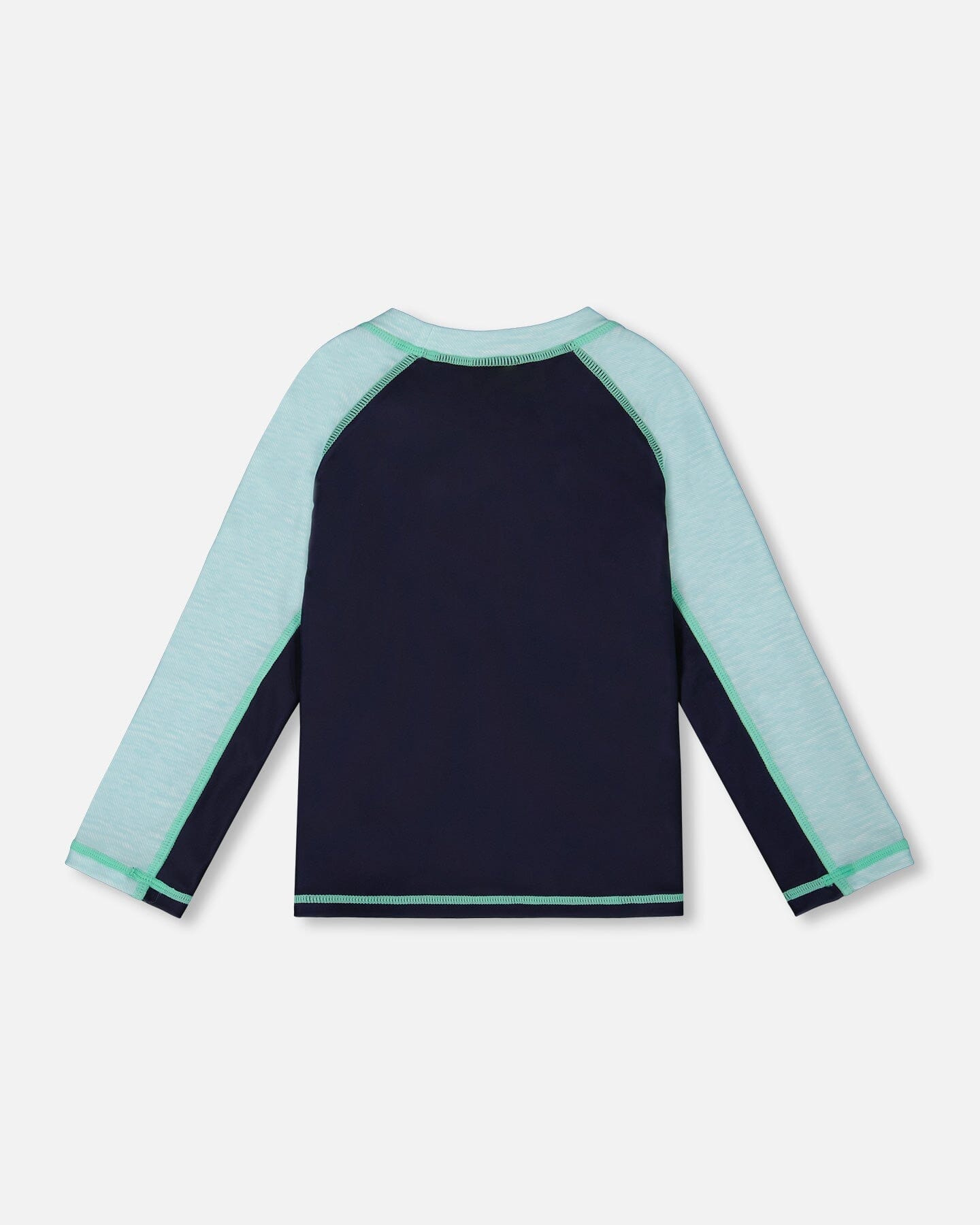 Long Sleeve Rashguard Navy Blue And Turquoise