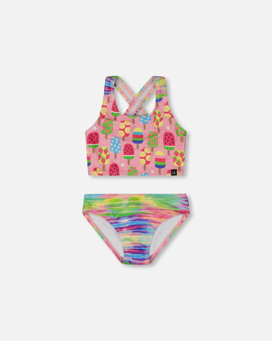 Printed Two-Piece Swimsuit Multicolored