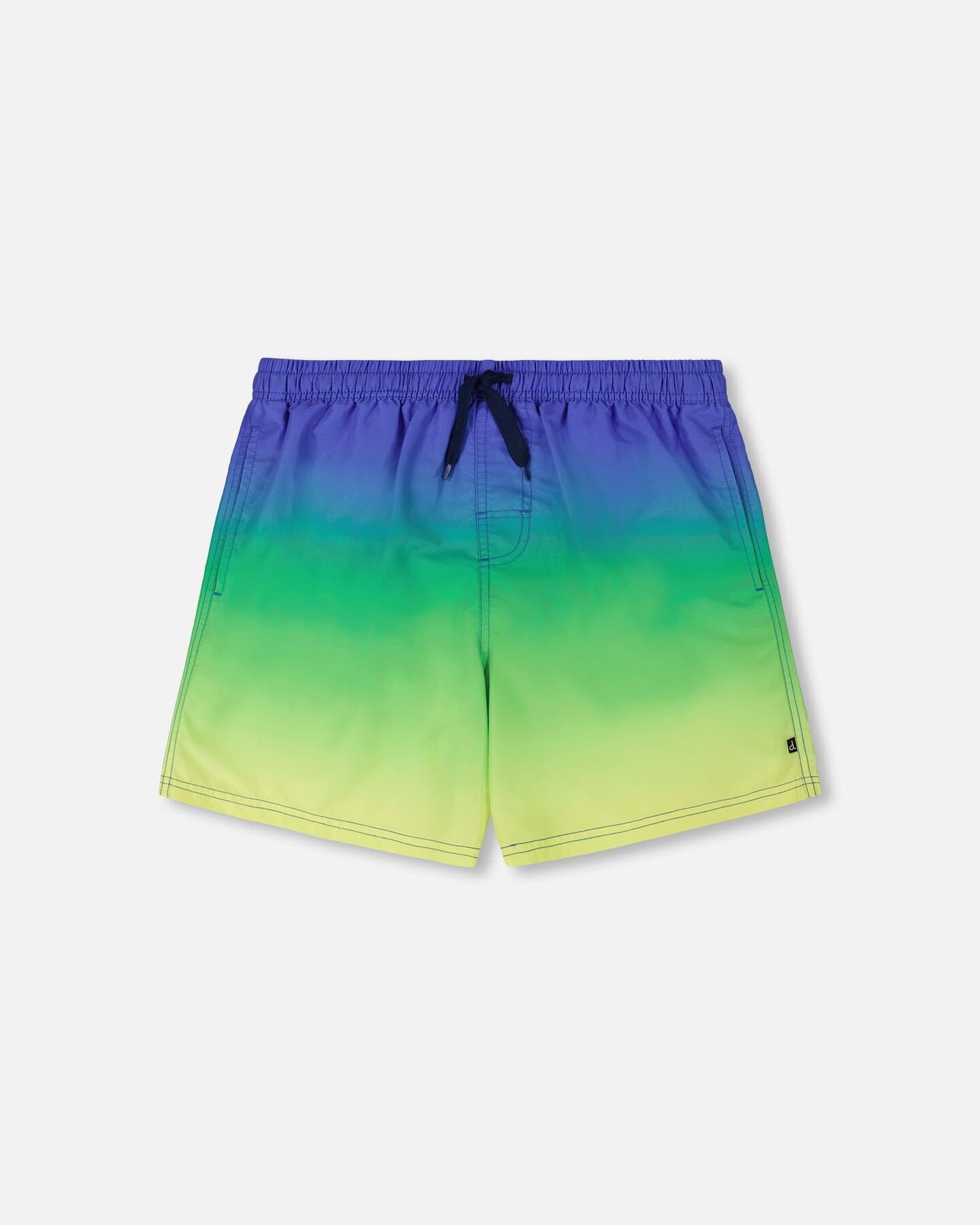 Men's Swim Trunks Blue, Green, And Lime Gradient