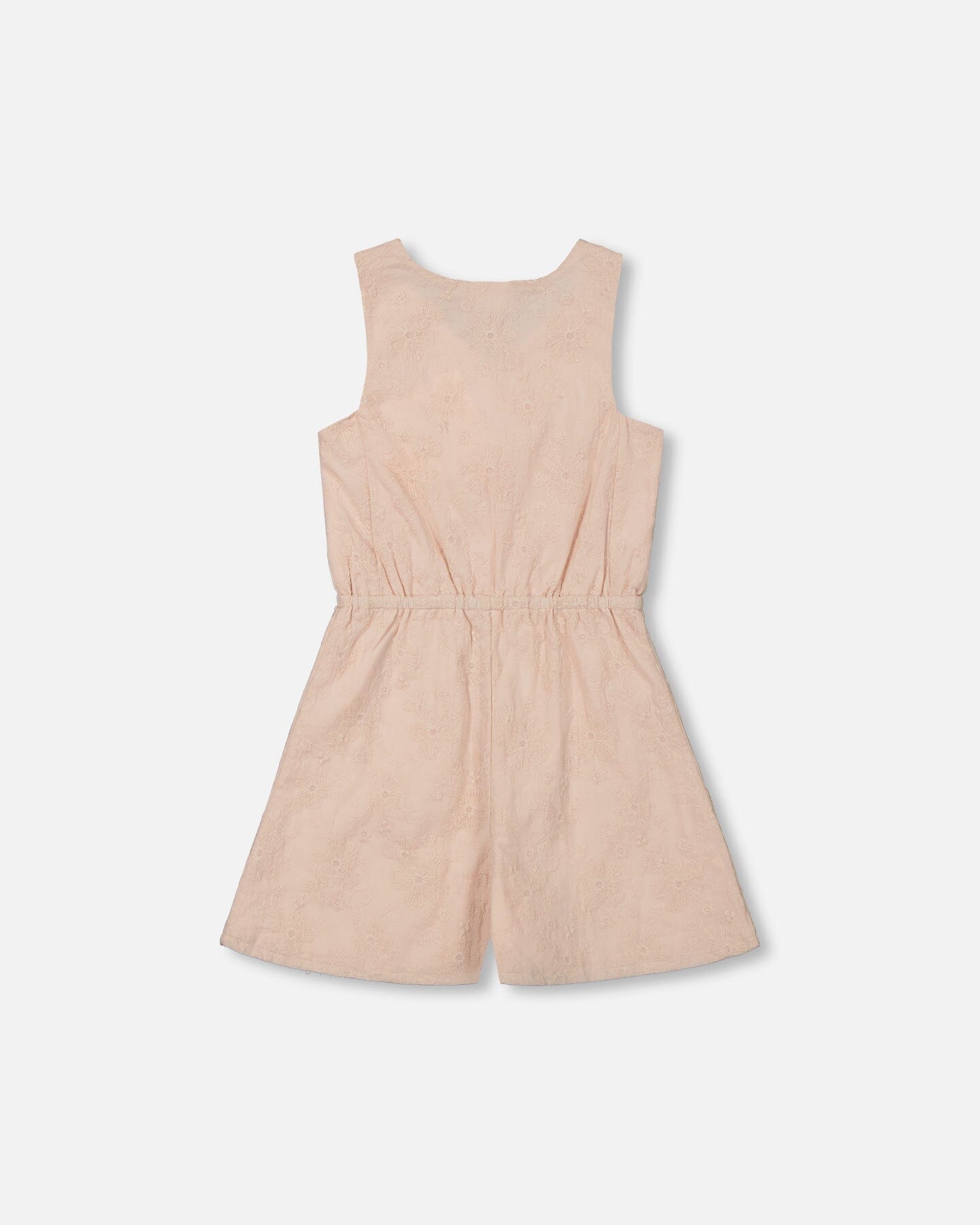 Sleeveless Eyelet Romper Beige