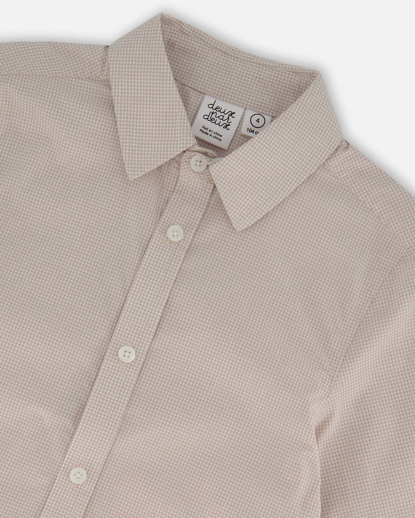 Long Sleeve Button Down Shirt Light Taupe