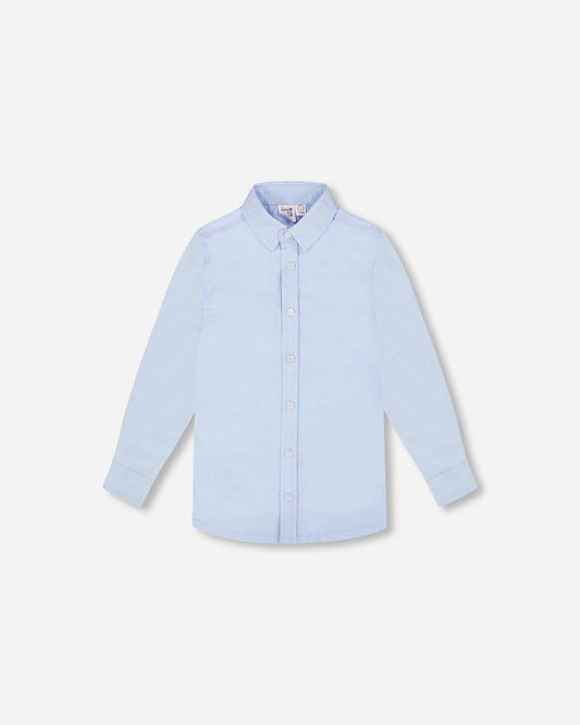 Long Sleeve Button Down Shirt Pale Blue