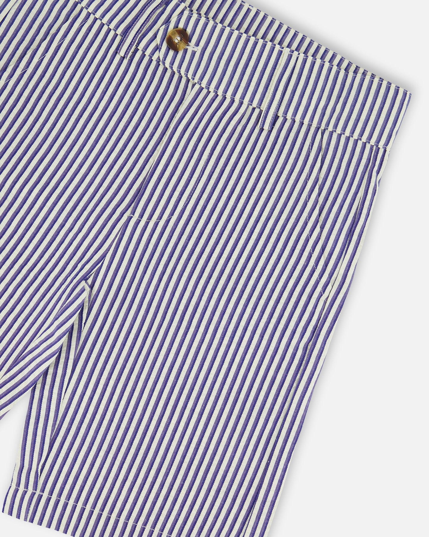 Slant Pocket Bermuda Shorts Royal Blue Striped