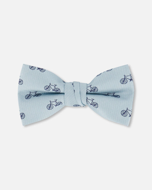 Bow Tie Pale Blue With Bicycle