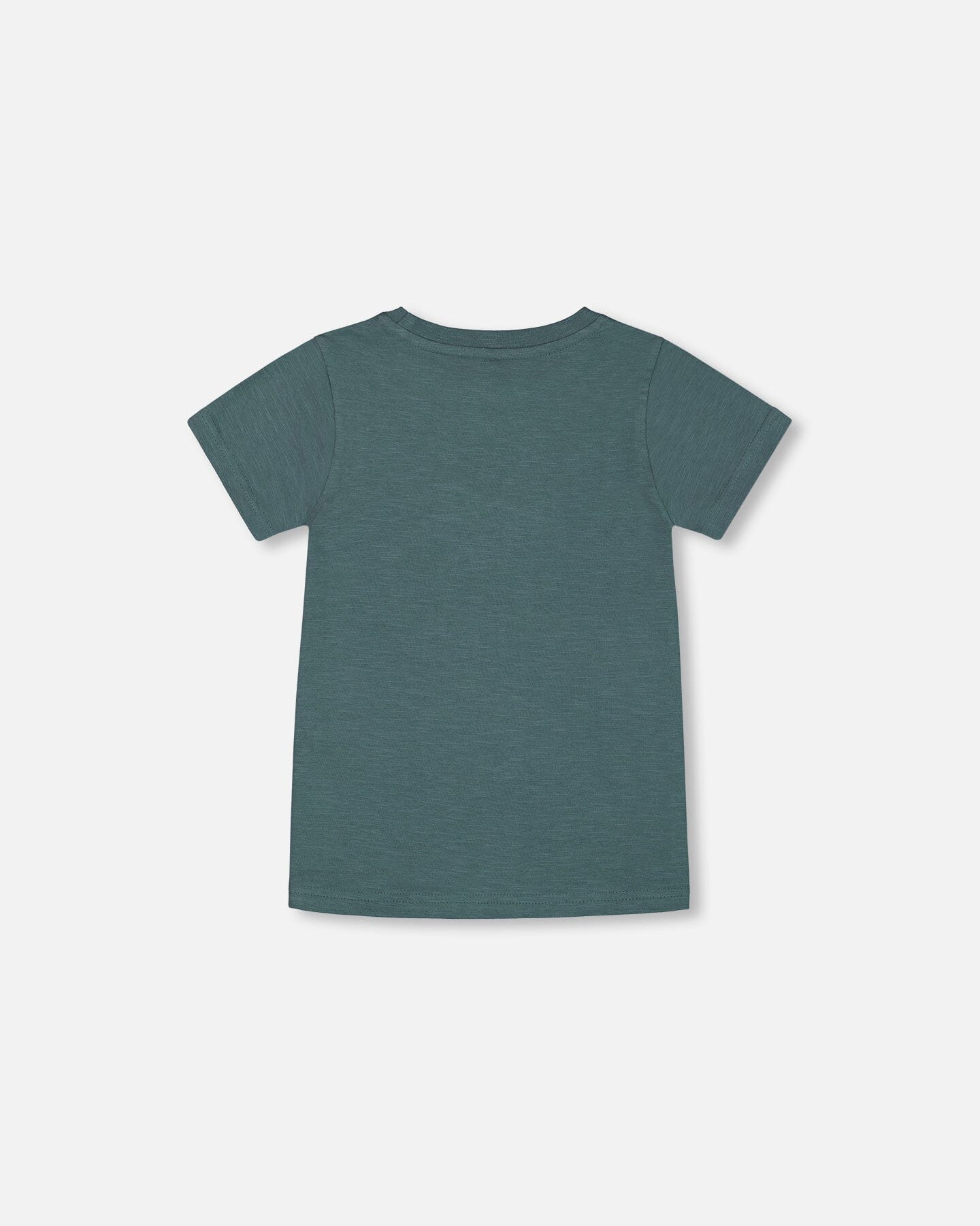 Short Sleeve Organic Cotton Graphic Tee Teal And Dark Old Rose