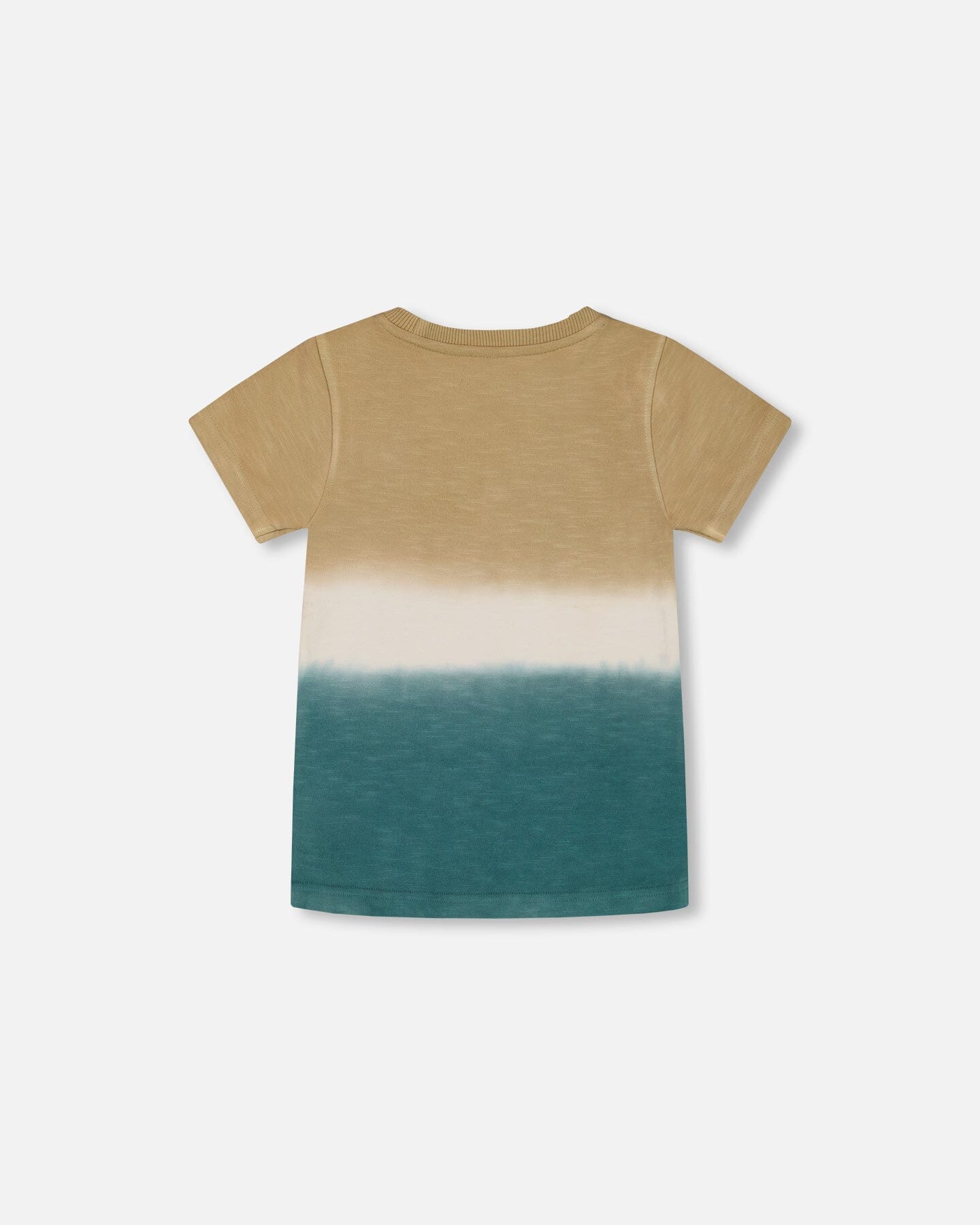 Short Sleeve Tee Gradient Beige And Teal