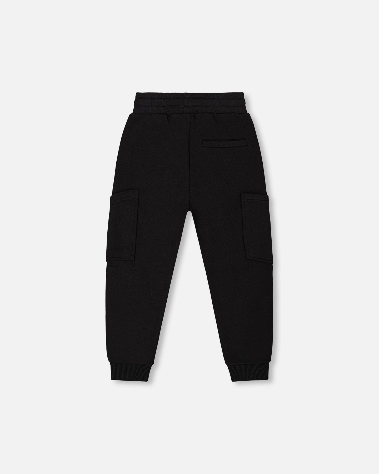 French Terry Sweatpants With Side Pockets Black