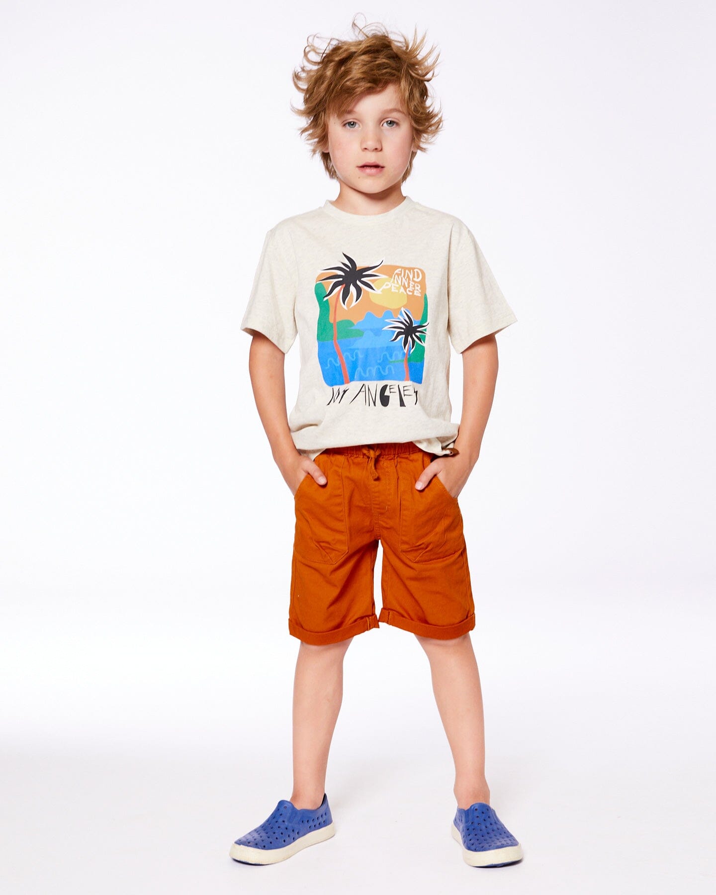 Organic Cotton Graphic Tee Light Gray Shimmer