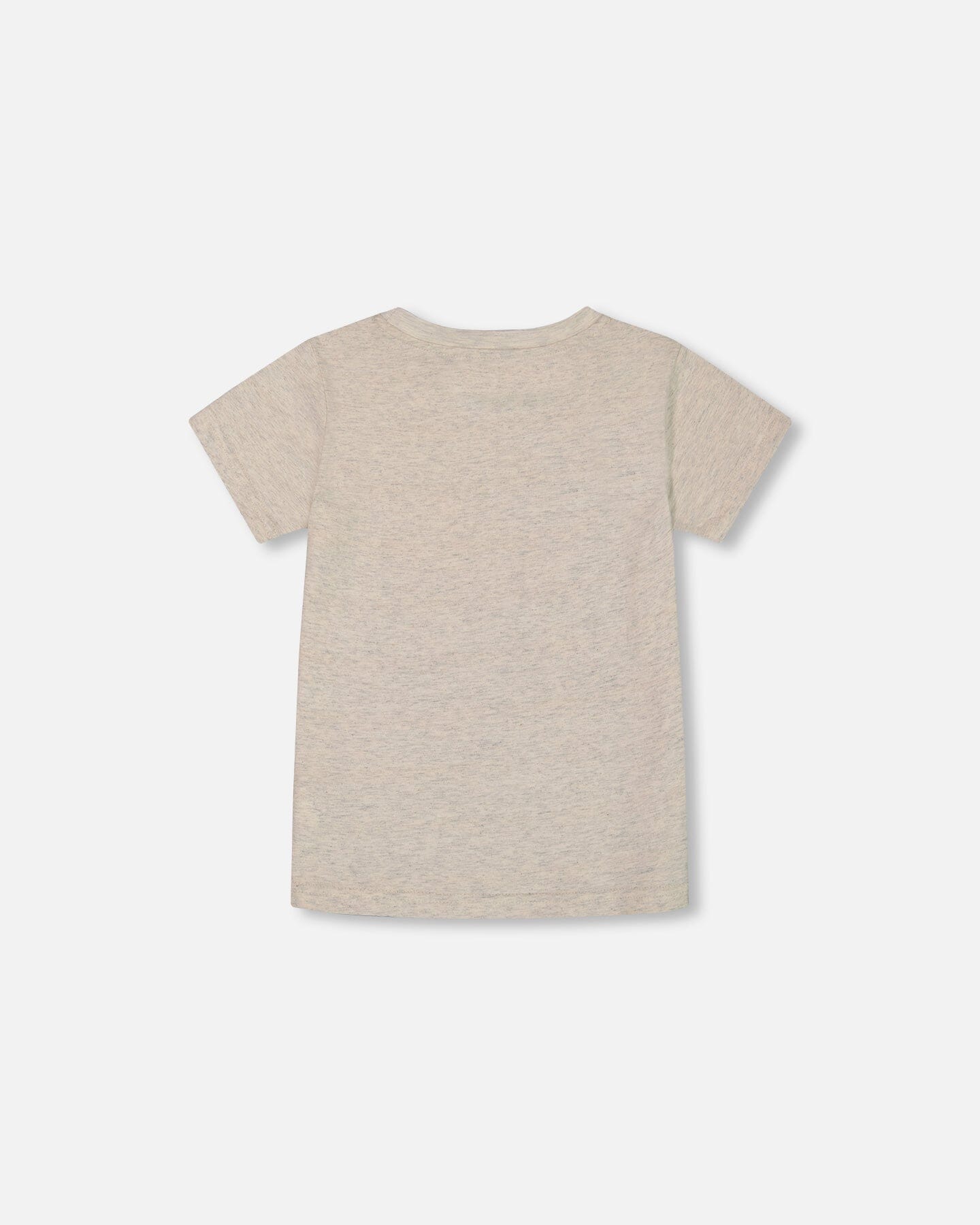 Organic Cotton Graphic Tee Light Gray Shimmer
