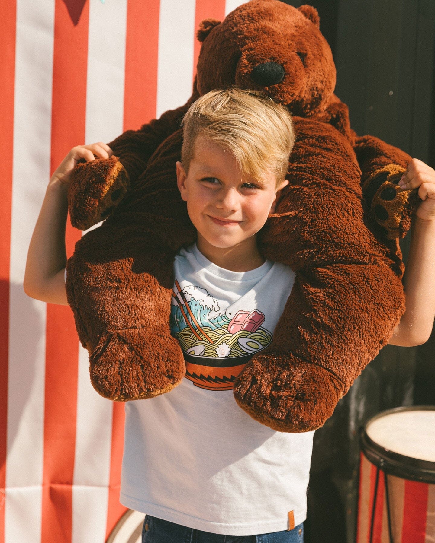 Short Sleeve Graphic Tee Blue And Ramen