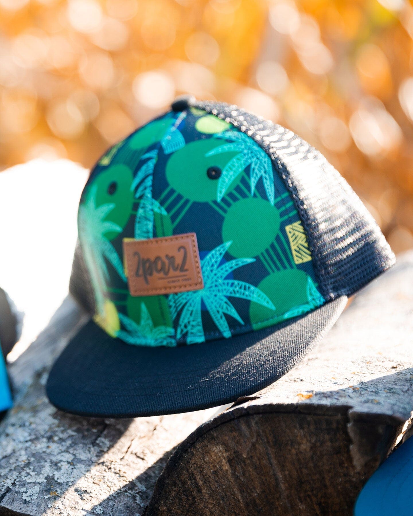 Printed Cap Green Jungle On Black