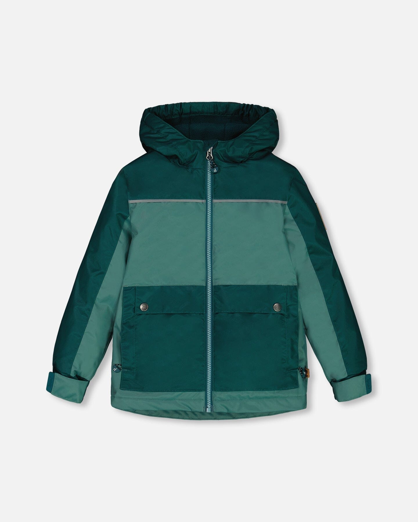 Colorblock Mid-Season Jacket Forest Green And Emerald