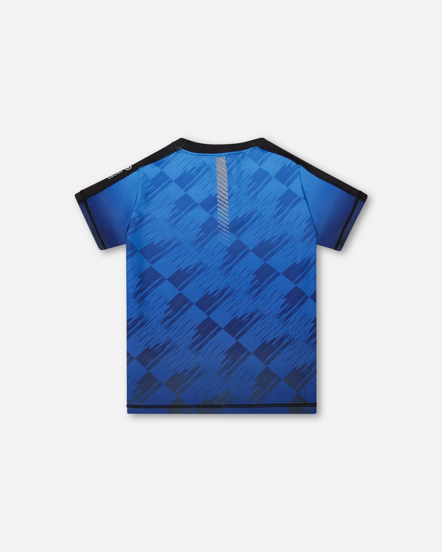 Printed Athletic Top Blue And Black