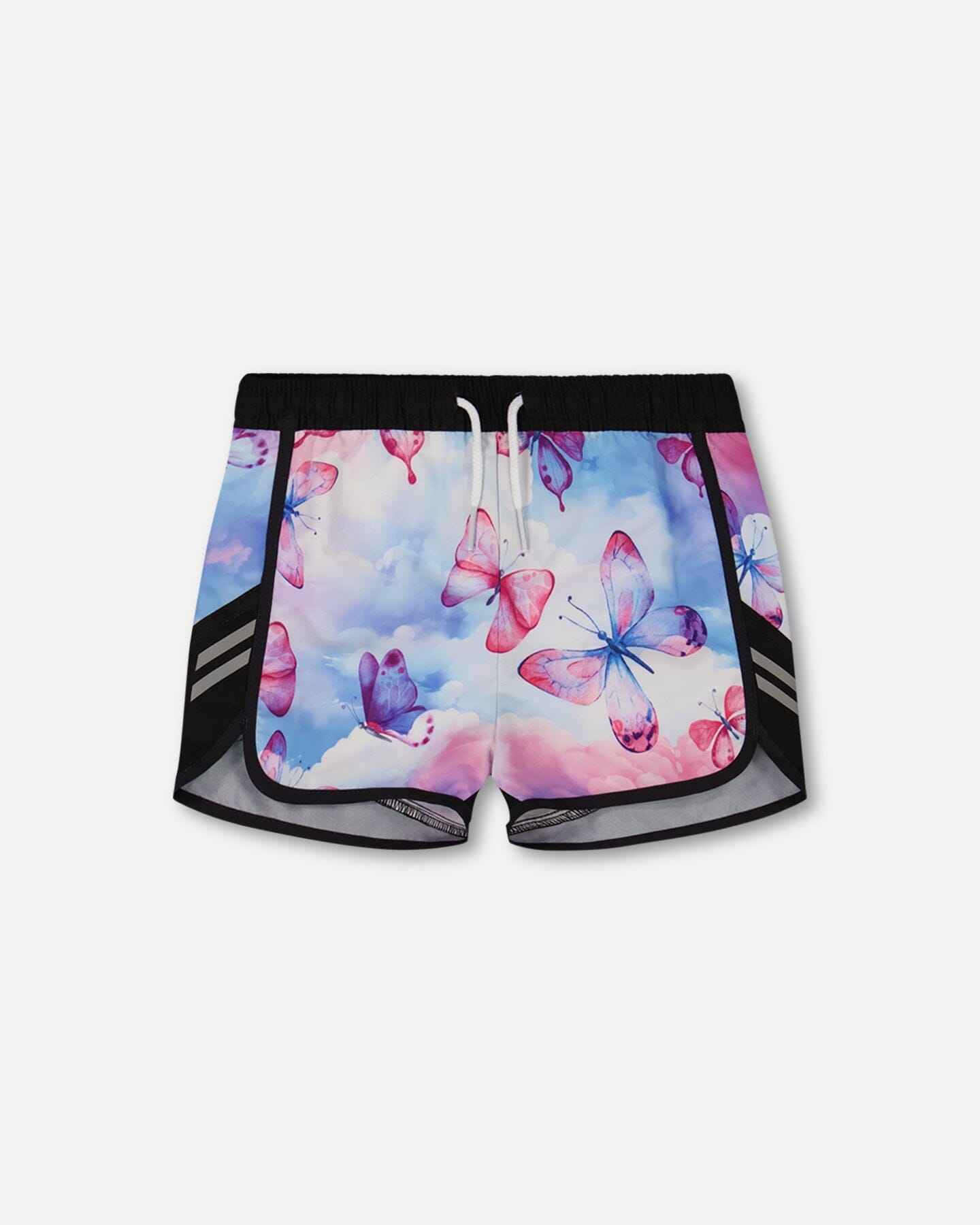 Printed Athletic Short Pink, Blue And Butterflies