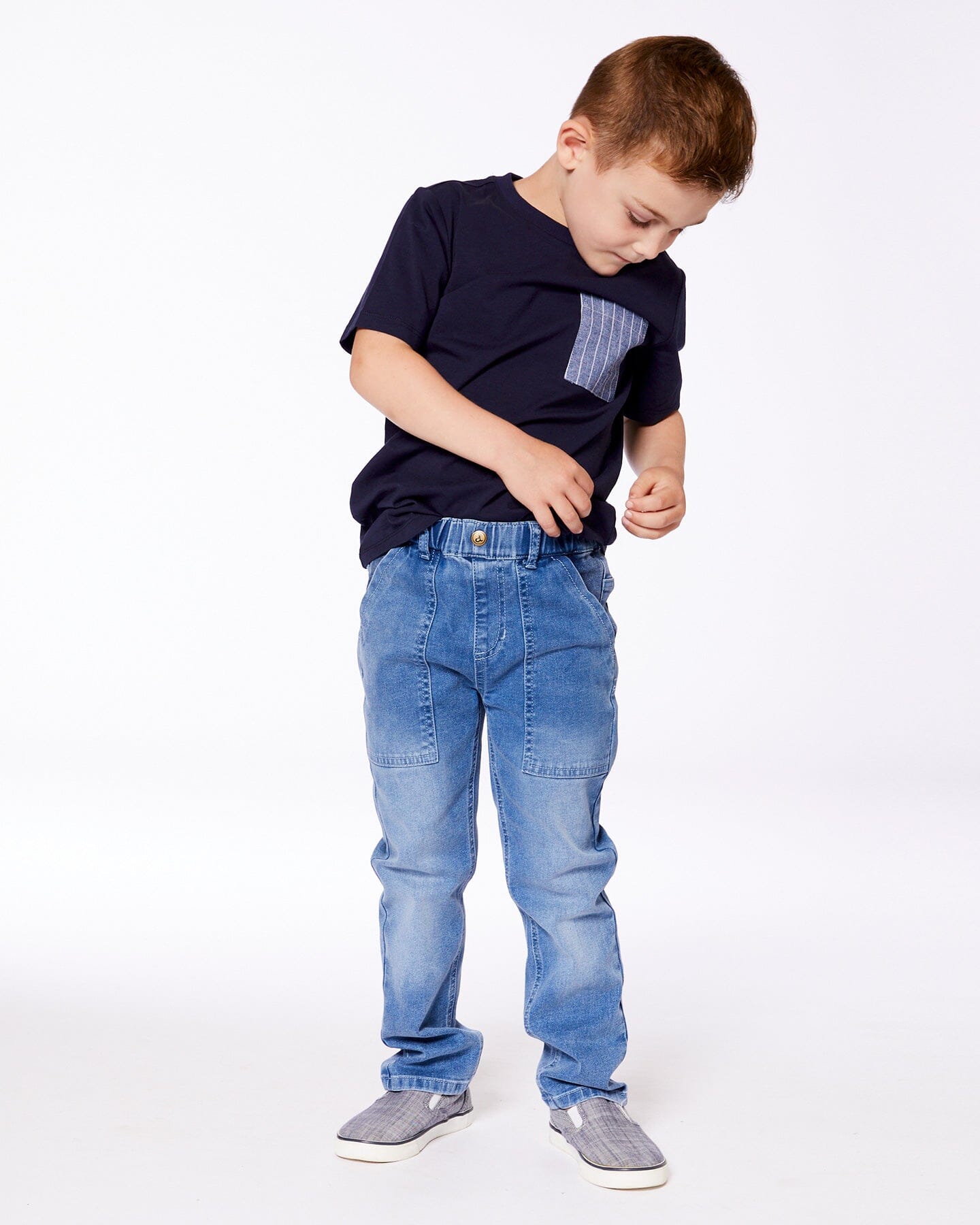 French Terry Denim Pant