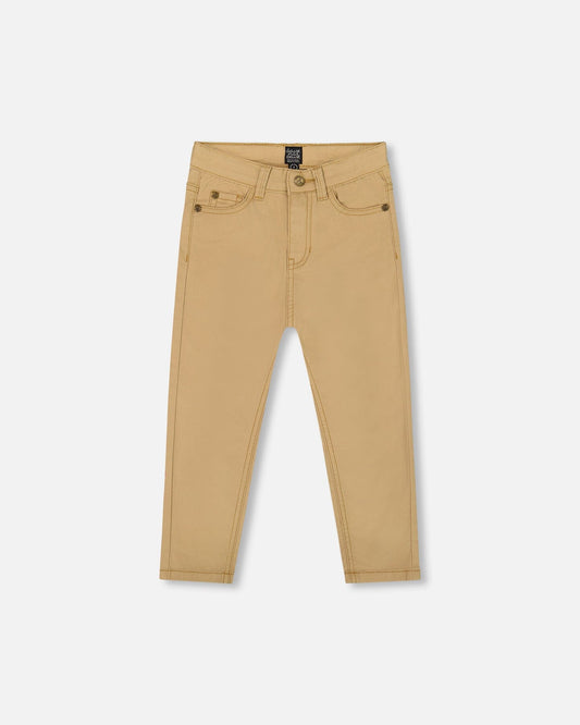 Stretch Twill Pants Light Golden Beige
