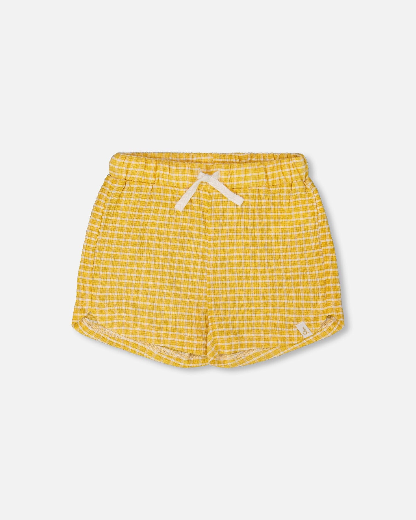 Crinkle Short Pale Yellow And White
