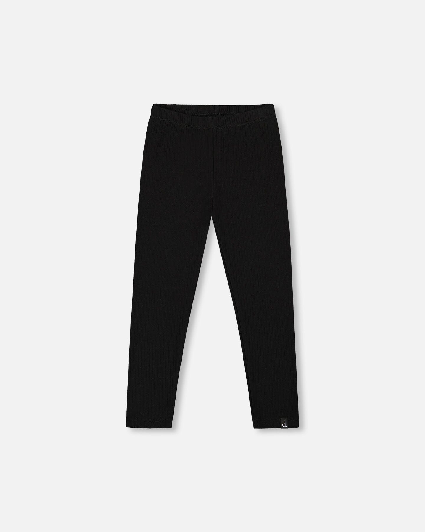 Ribbed Leggings Black