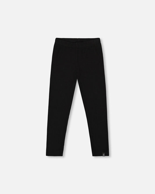 Ribbed Leggings Black