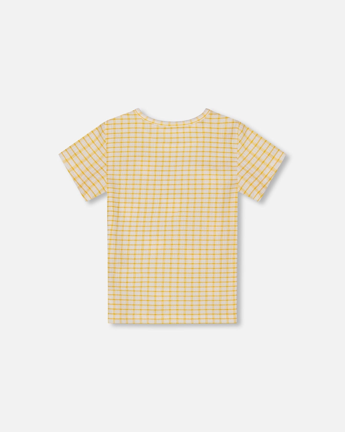 Crinkle Top With Applique Pale Yellow And White