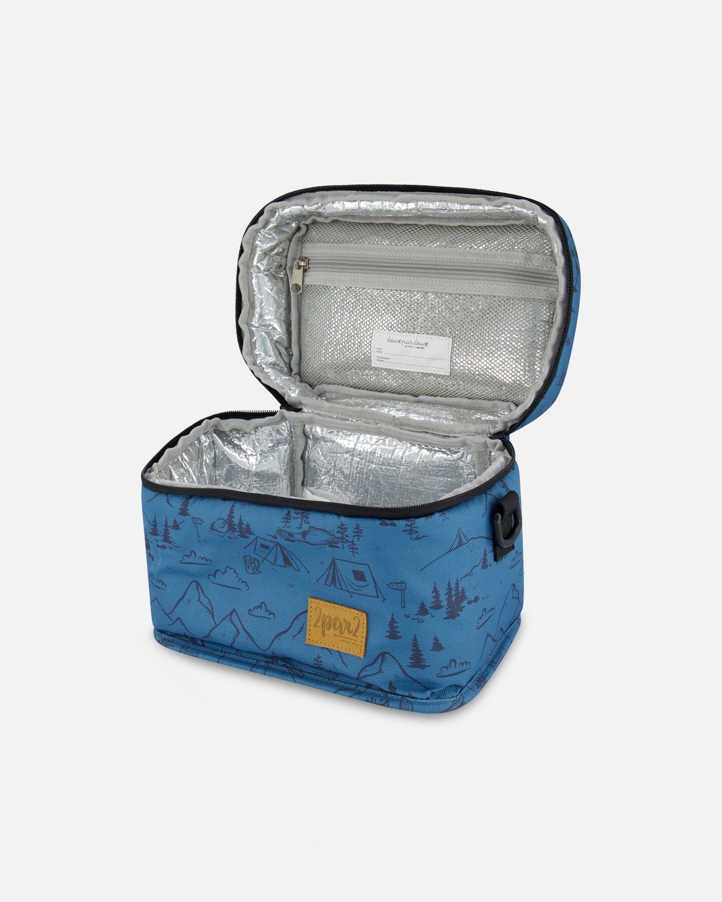 Lunch Box Blue Camping Print