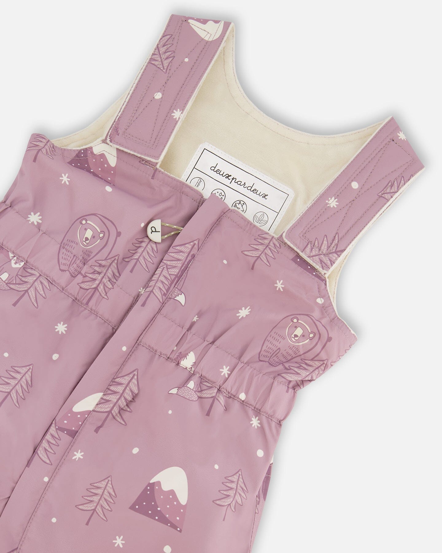 Two-Piece Baby Snug Snowsuit Purple Bear Print
