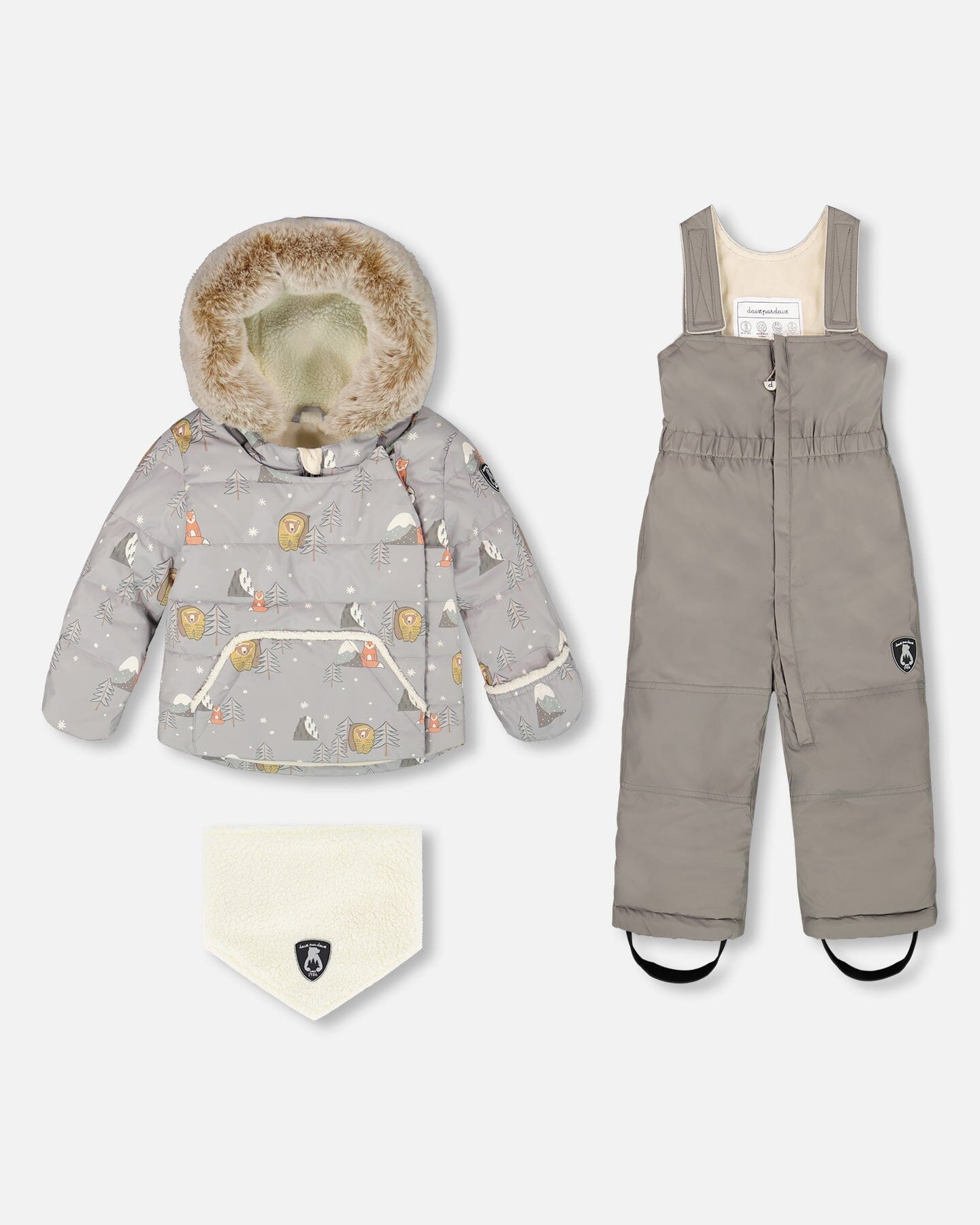 Two-Piece Baby Snug Snowsuit Gray