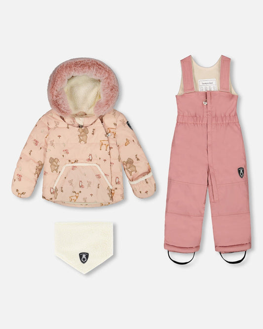 Two-Piece Baby Snug Snowsuit Dusty Pink
