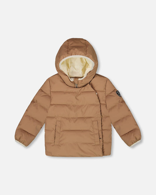Packable Winter Puffy Coat Designed For Car Seat Chanterelle