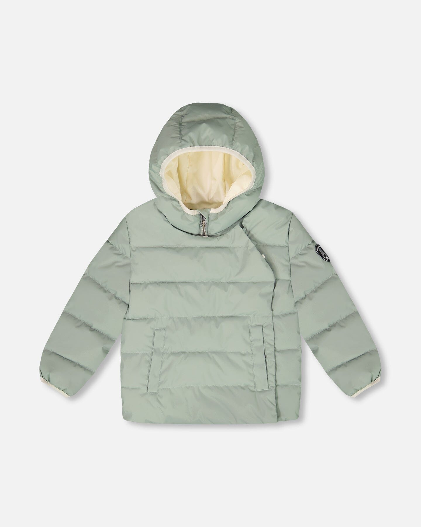 Puffer Winter Jacket Designed For Car Seat Sage Green