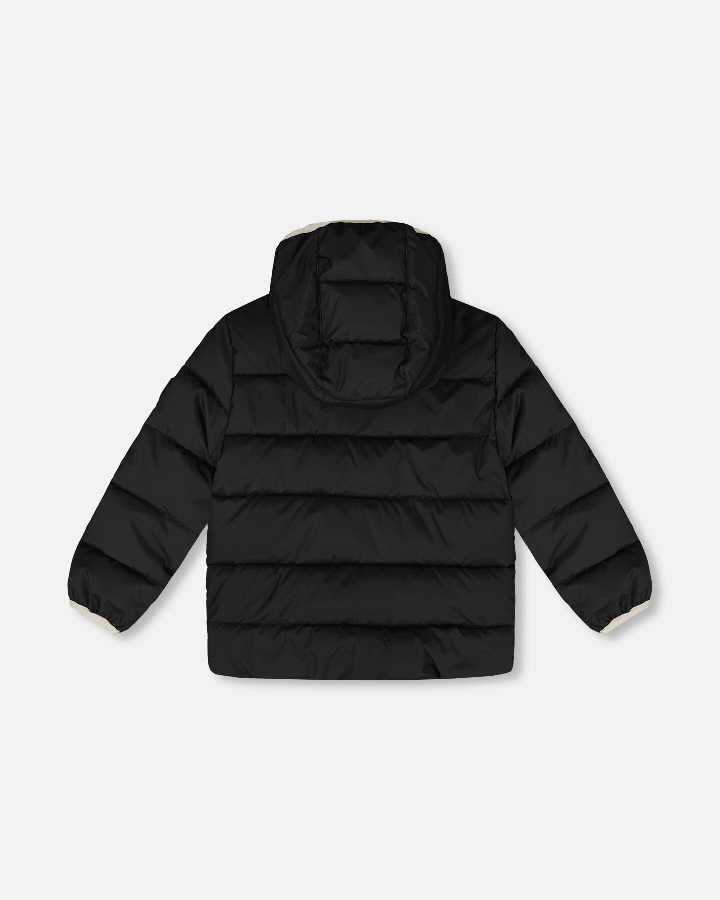 Packable Winter Puffy Coat Designed For Car Seat Black