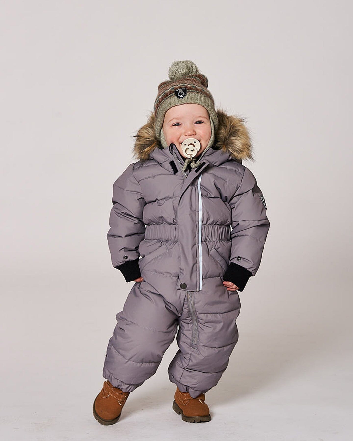 One-Piece Baby Original Puffy Snowsuit Gray