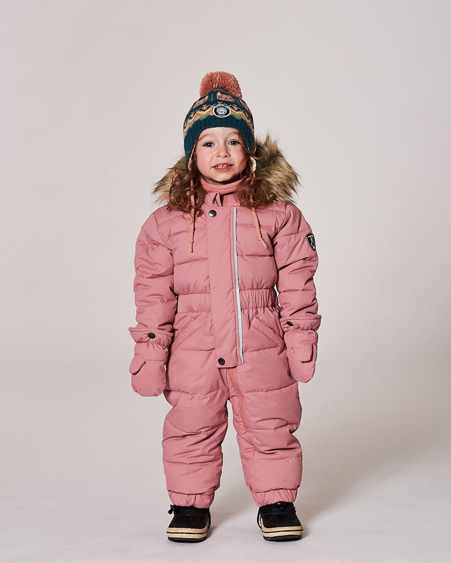 One-Piece Baby Original Puffy Snowsuit Dusty Pink