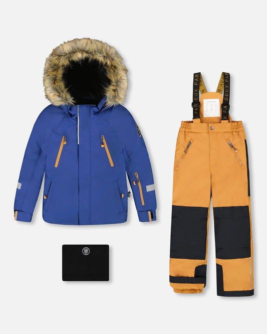 Two-Piece Play Snowsuit Navy And Brown